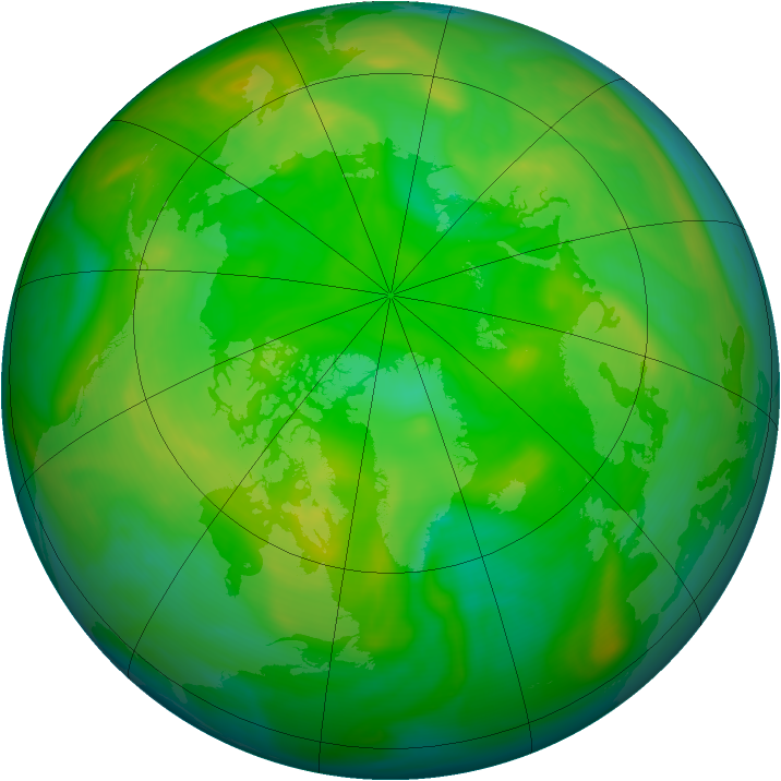 Arctic ozone map for 26 June 2005